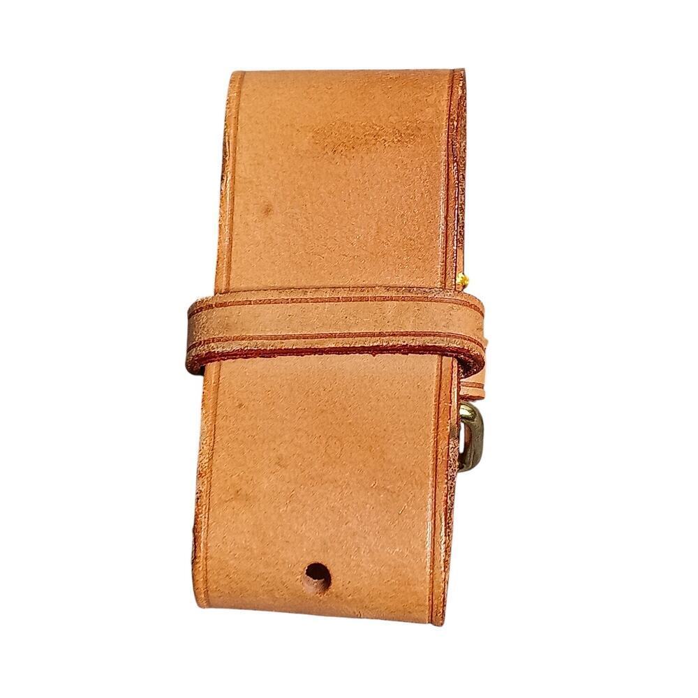 Preowned Authentic Louis Vuitton Vachetta Leather Luggage Tag & Strap Set of 2 - Picture 16 of 16
